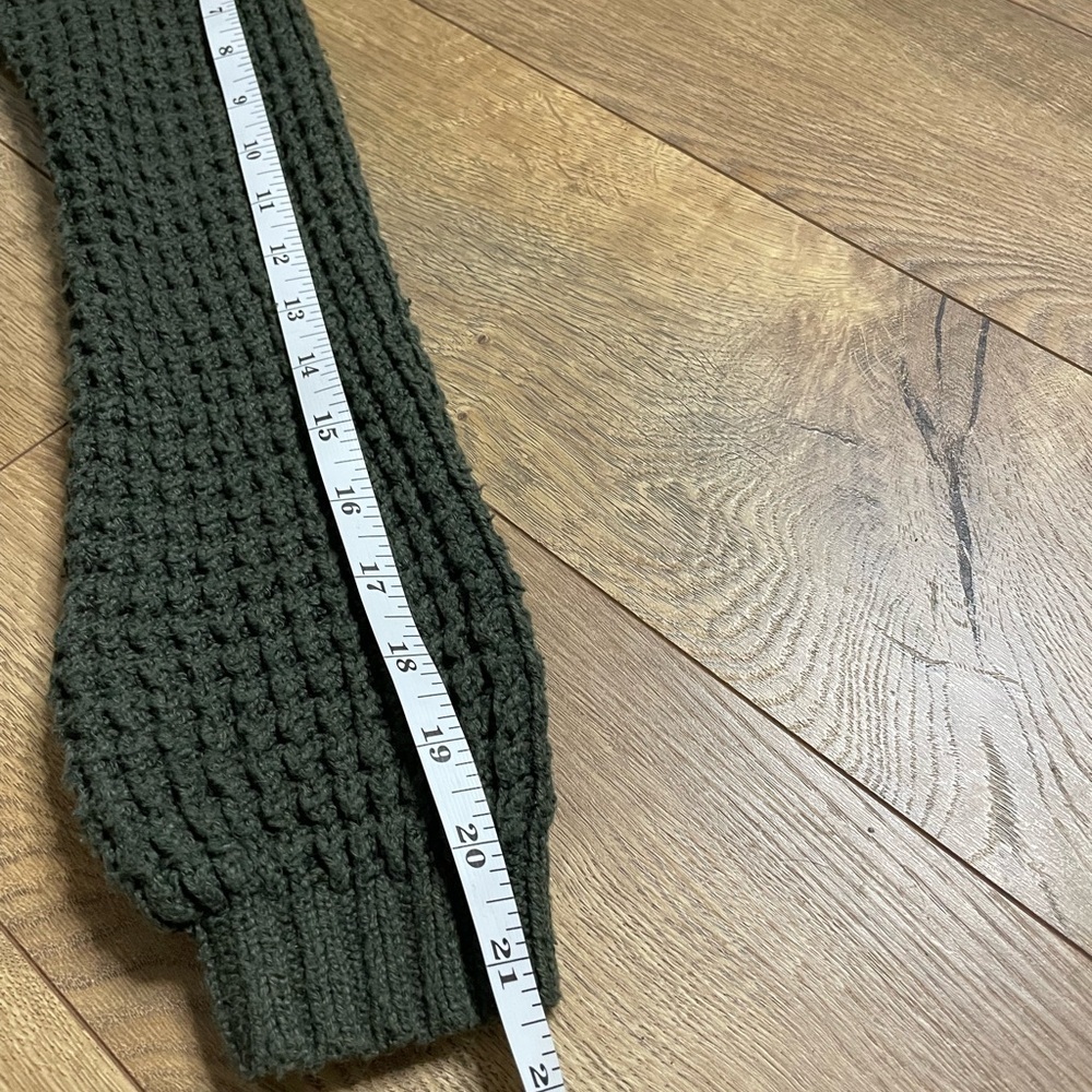 American Eagle Outfitters Dark Green waffle-knit cardigan size XS - Picture 12 of 12